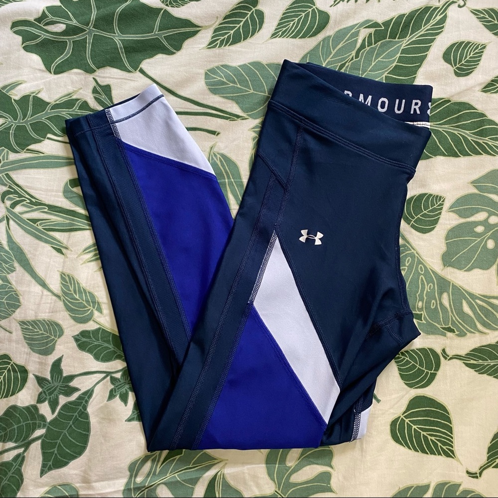 Under Armour Leggings: Heatgear Color Blocked Ankle Crop